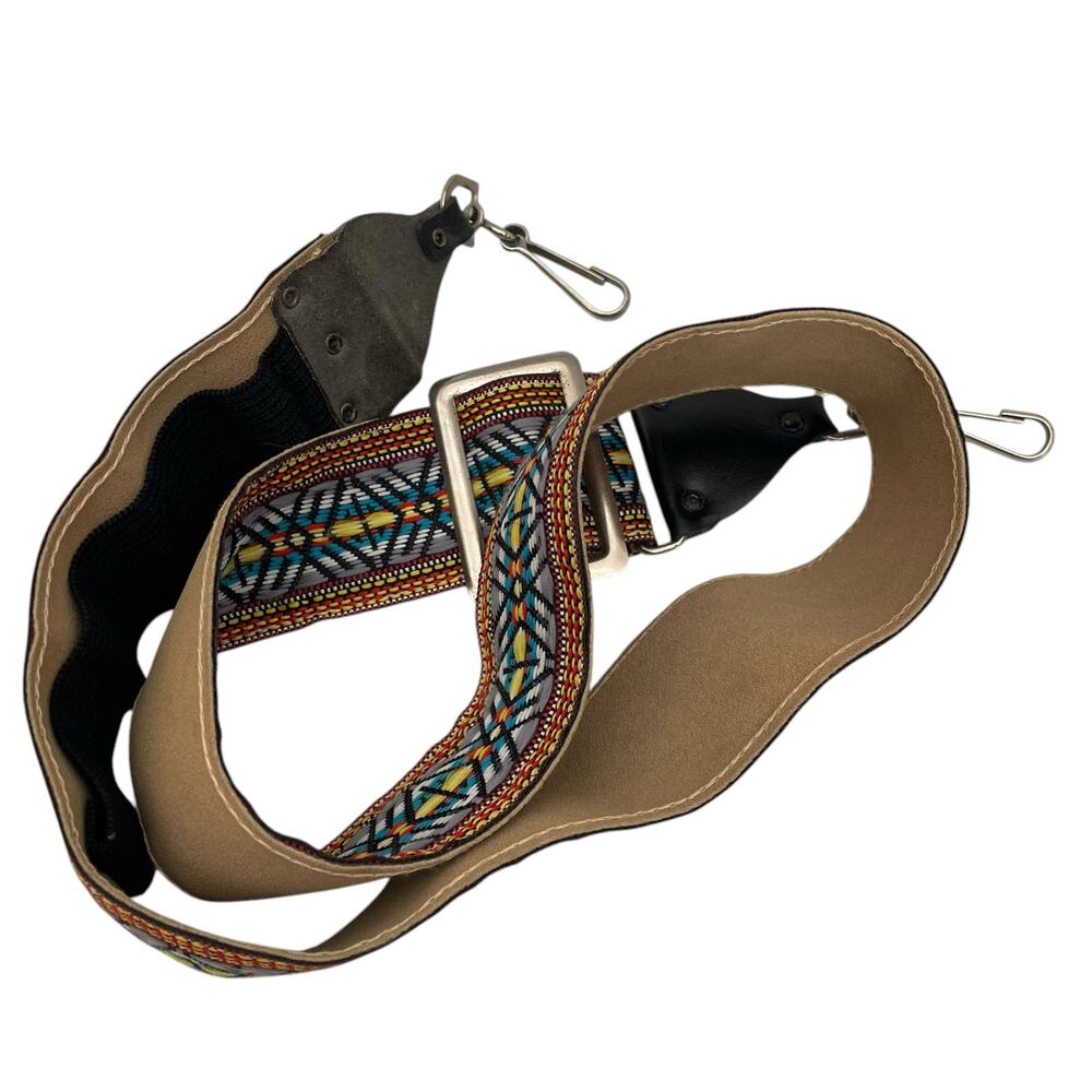 Vintage Camera Strap Woven Multi Colored 1970s Camera Caddy Geometric Retro